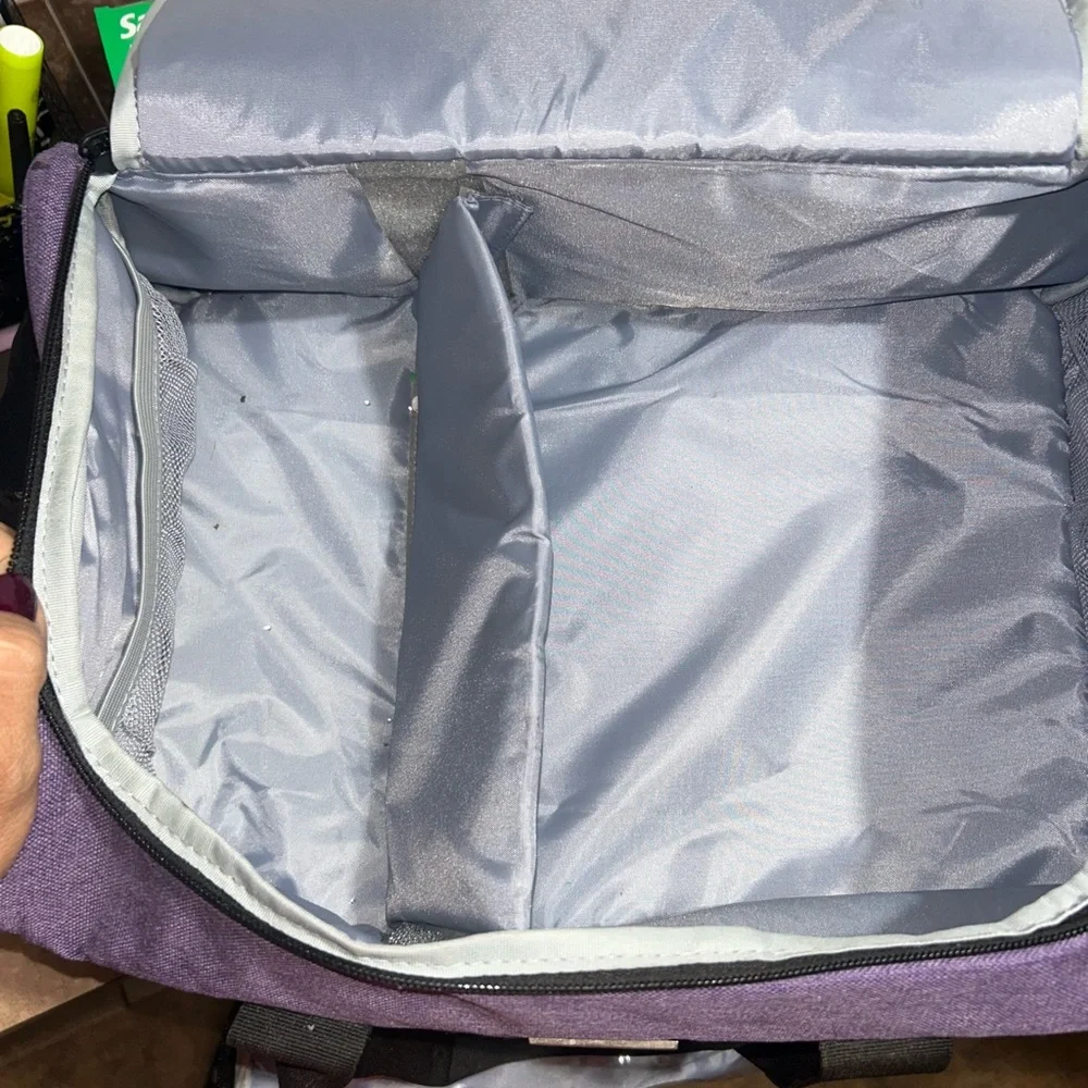 Purple Tote with Black Accents